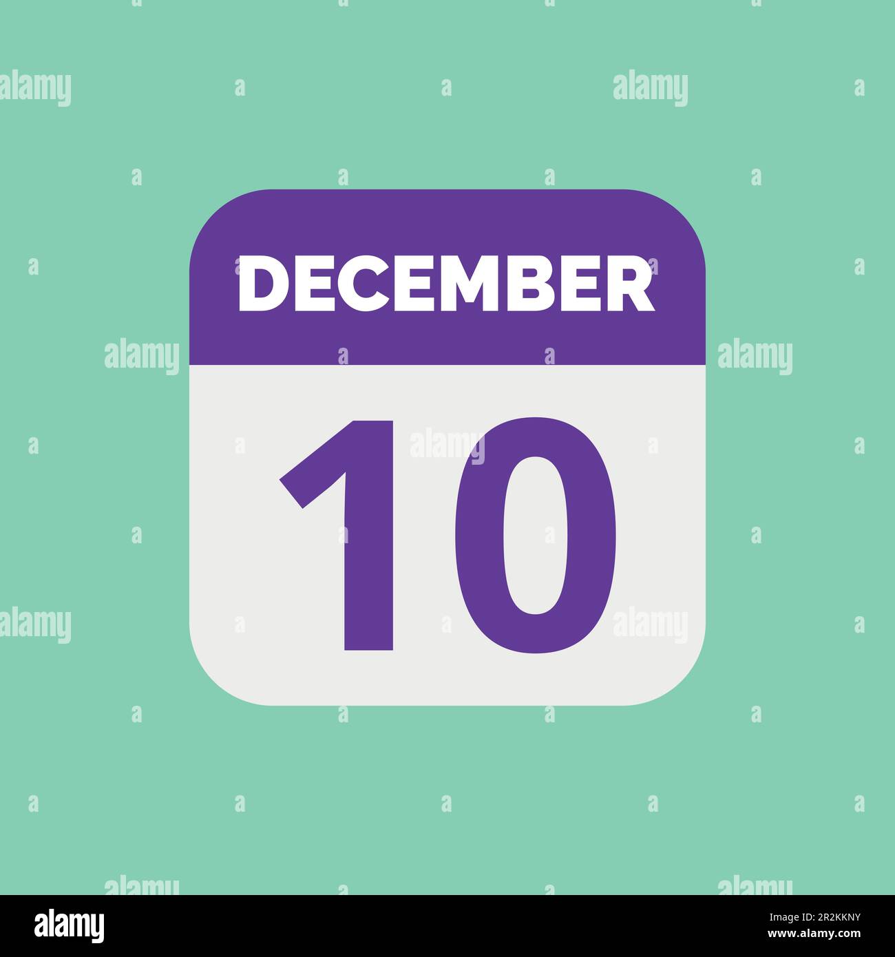 December 10 Calendar Date Icon Stock Vector Image & Art - Alamy