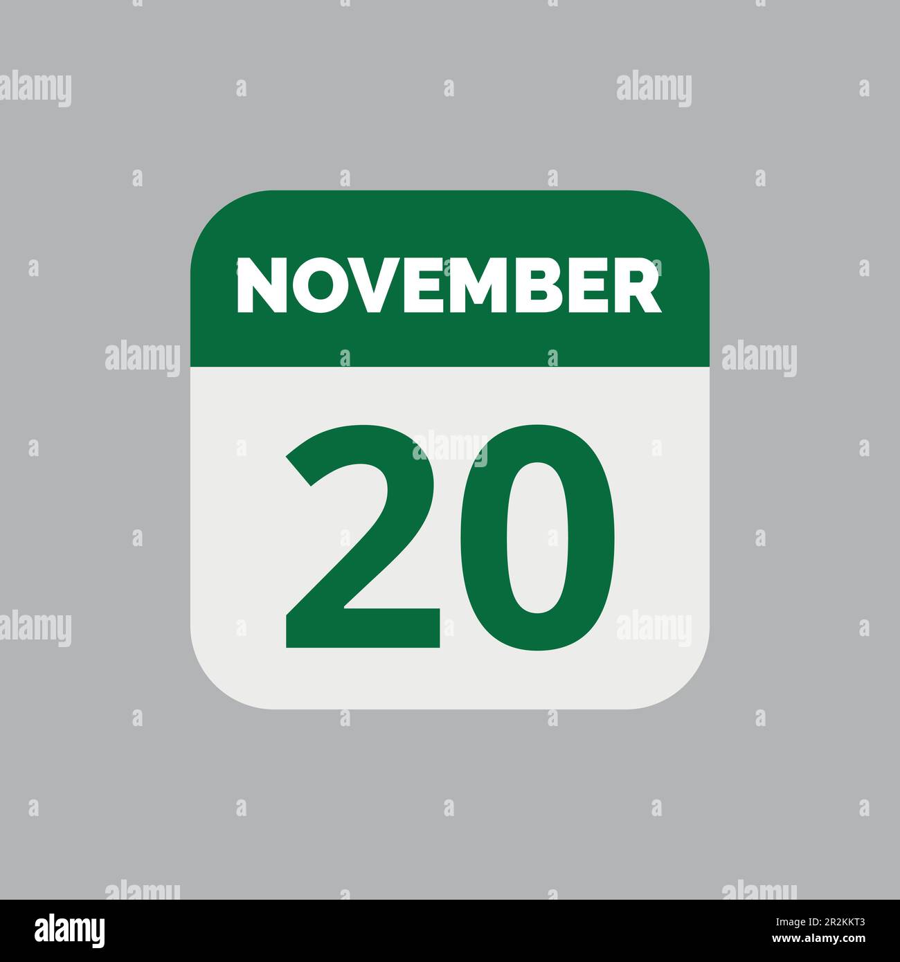 November 20 Calendar Date Icon Stock Vector Image & Art Alamy