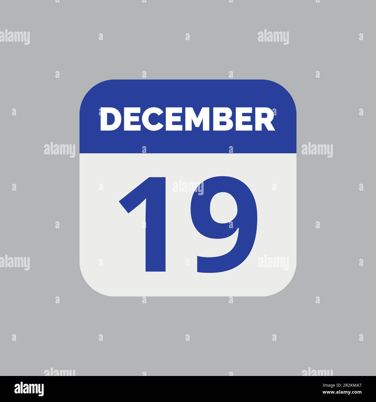 December 19 Calendar Date Icon Stock Vector Image & Art - Alamy