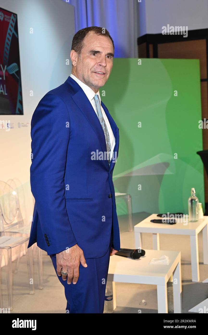Cannes, . 20th May, 2023. 76th Cannes Film Festival 2023, Press Conference to present Filming Italy Sardegna Festival. Pictured Pino Quartullo Credit: Independent Photo Agency/Alamy Live News Stock Photo