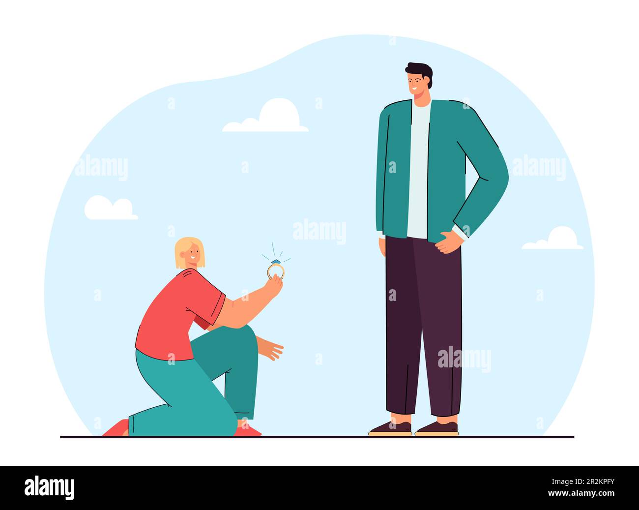Role reversal man woman Stock Vector Images - Alamy