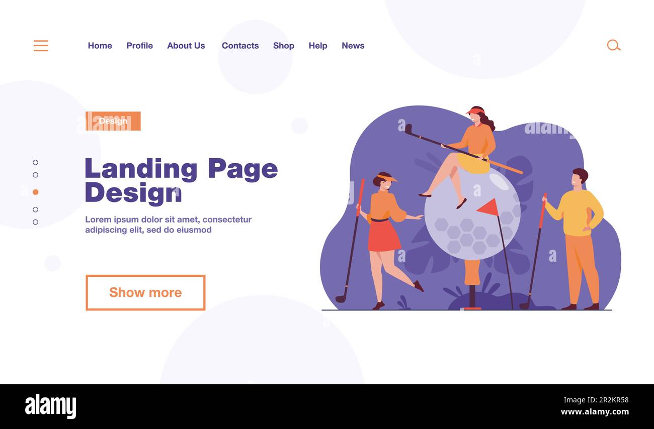 Woman playing in golf tournament Stock Vector Images - Alamy