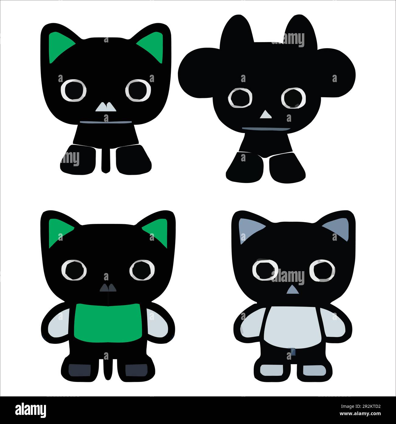 Cute cartoons designs vector file Stock Vector