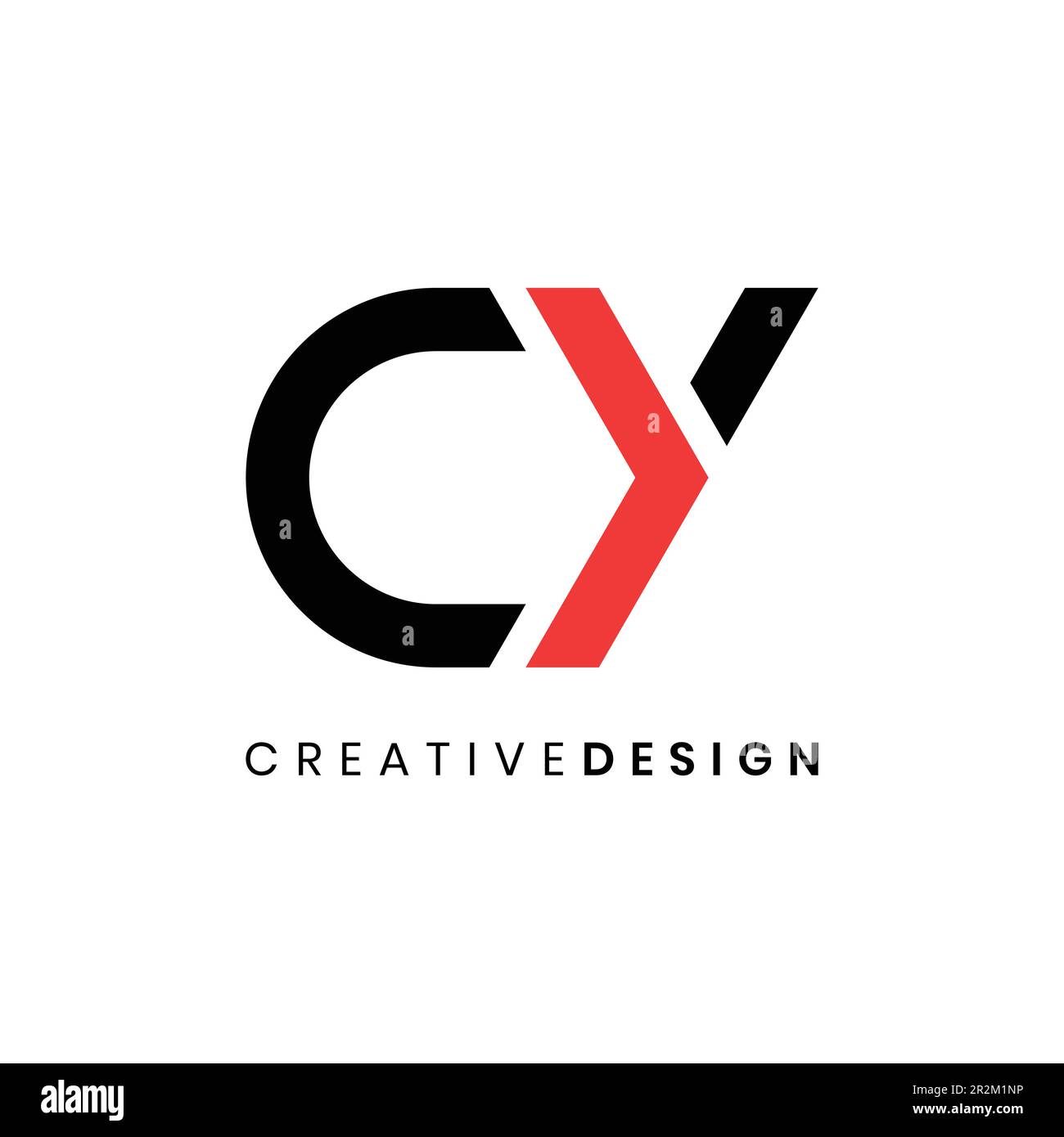 Creative modern letter CY logo design vector with arrow concept Stock Vector