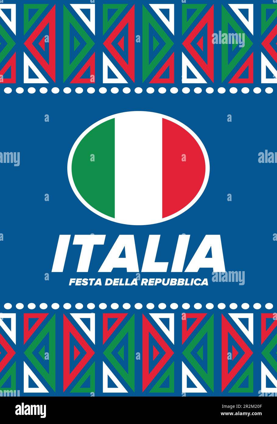 Festa della Repubblica Italiana. Text in italian: Italian Republic Day ...