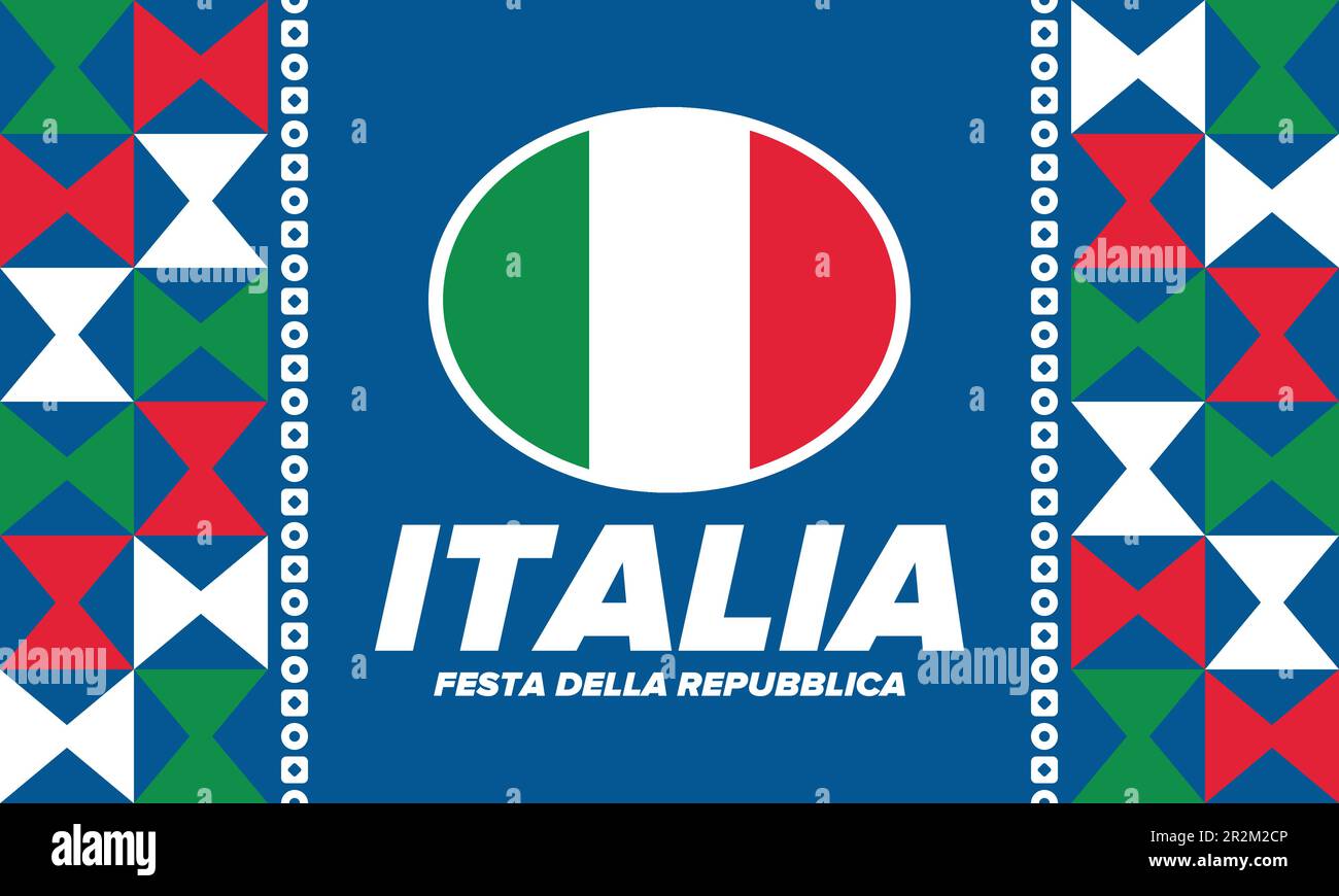 Festa della Repubblica Italiana. Text in italian: Italian Republic Day ...