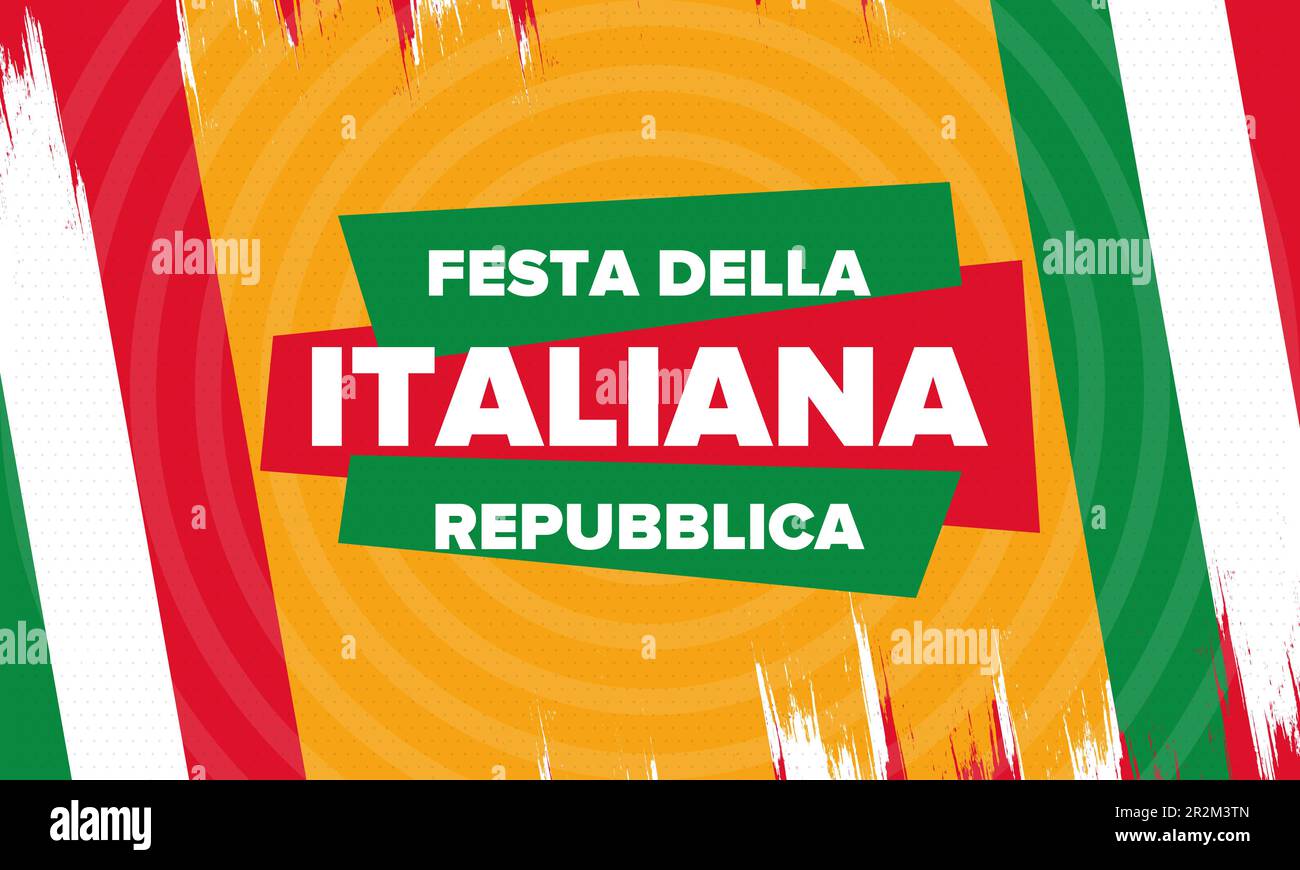 Festa della Repubblica Italiana. Text in italian: Italian Republic Day ...