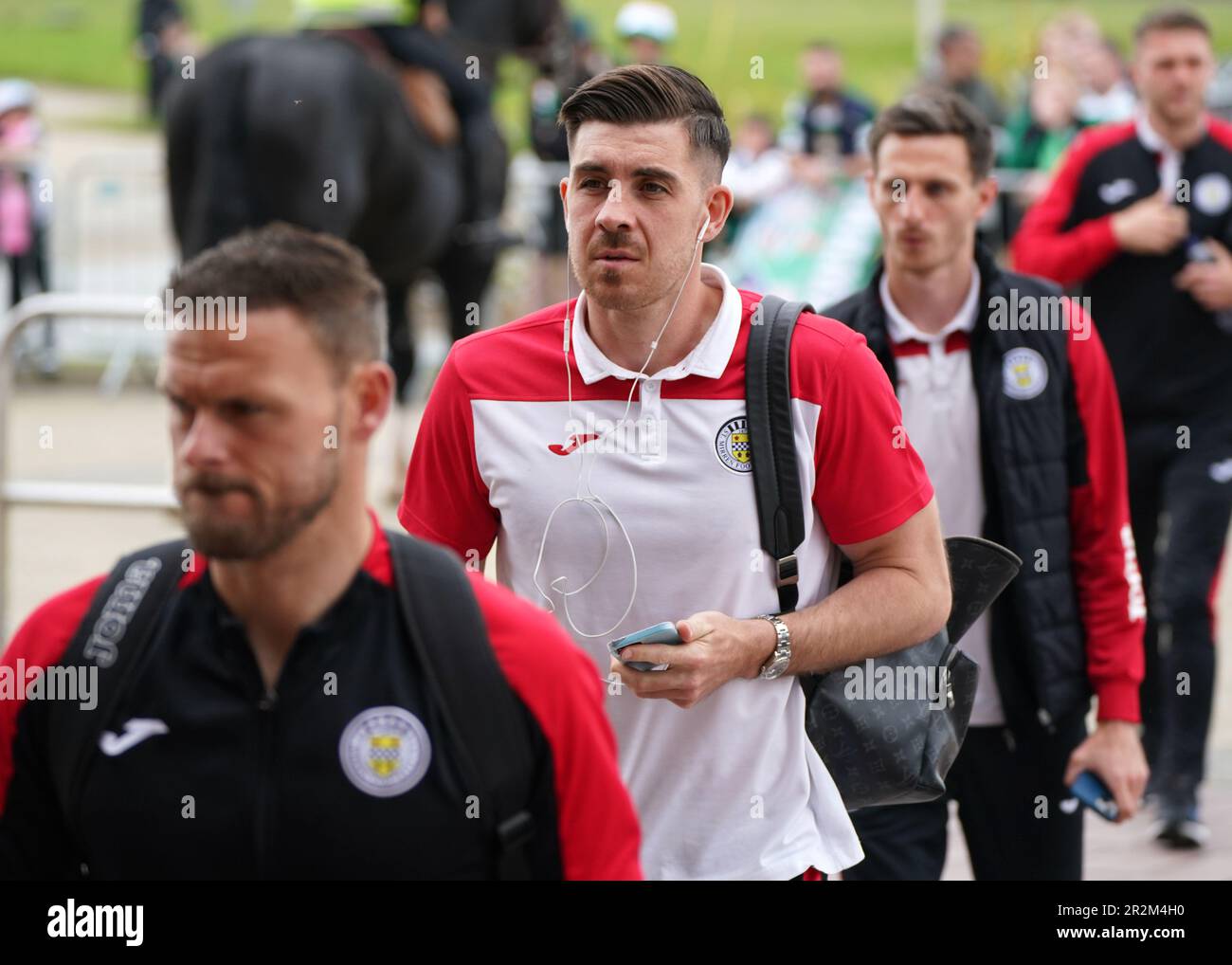 St Mirren's Declan Gallagher arriving ahead of the cinch Premiership match at Celtic Park, Glasgow. Picture date: Saturday May 20, 2023. Stock Photo