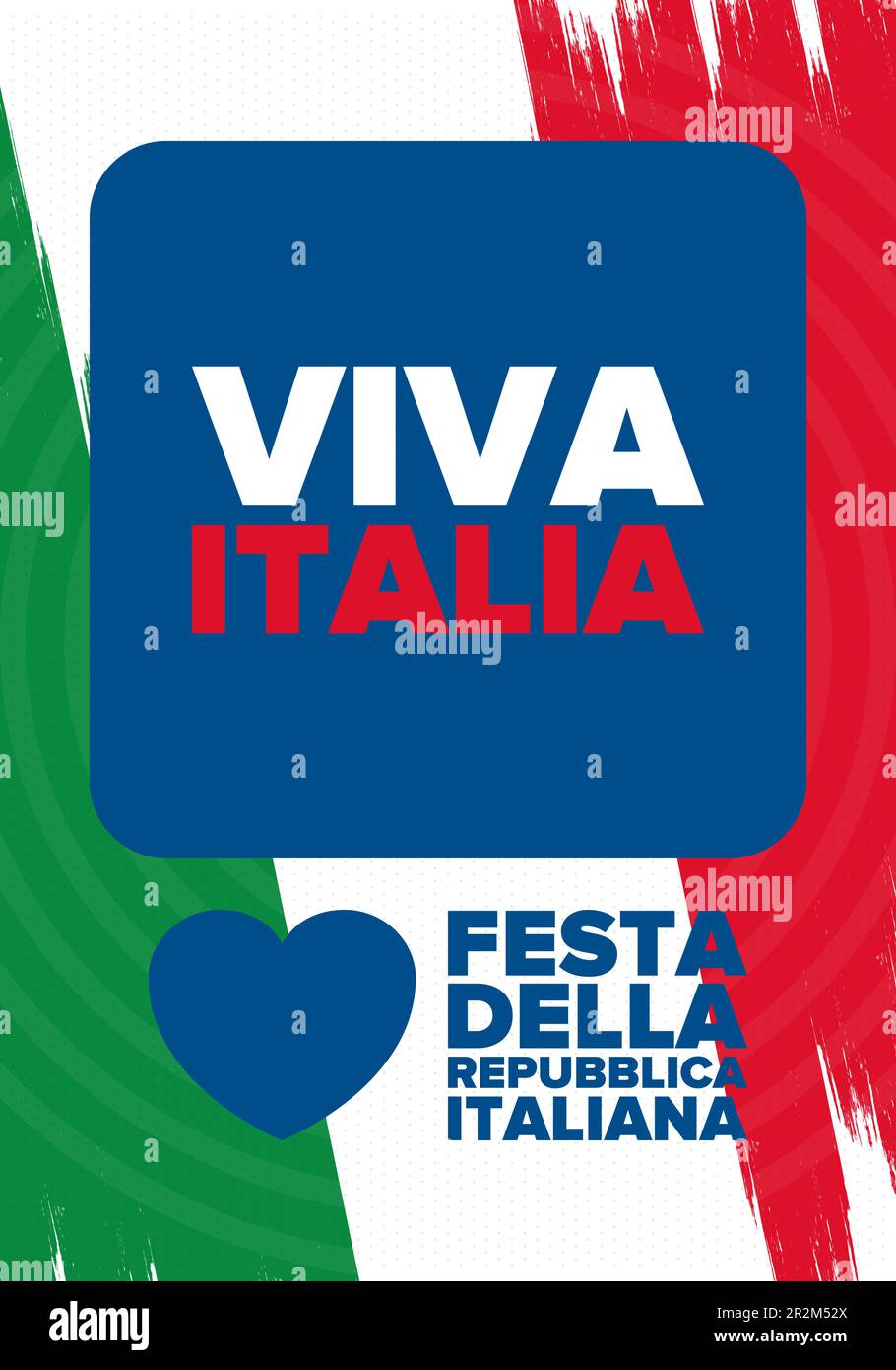 Festa della Repubblica Italiana. Text in italian: Italian Republic Day ...