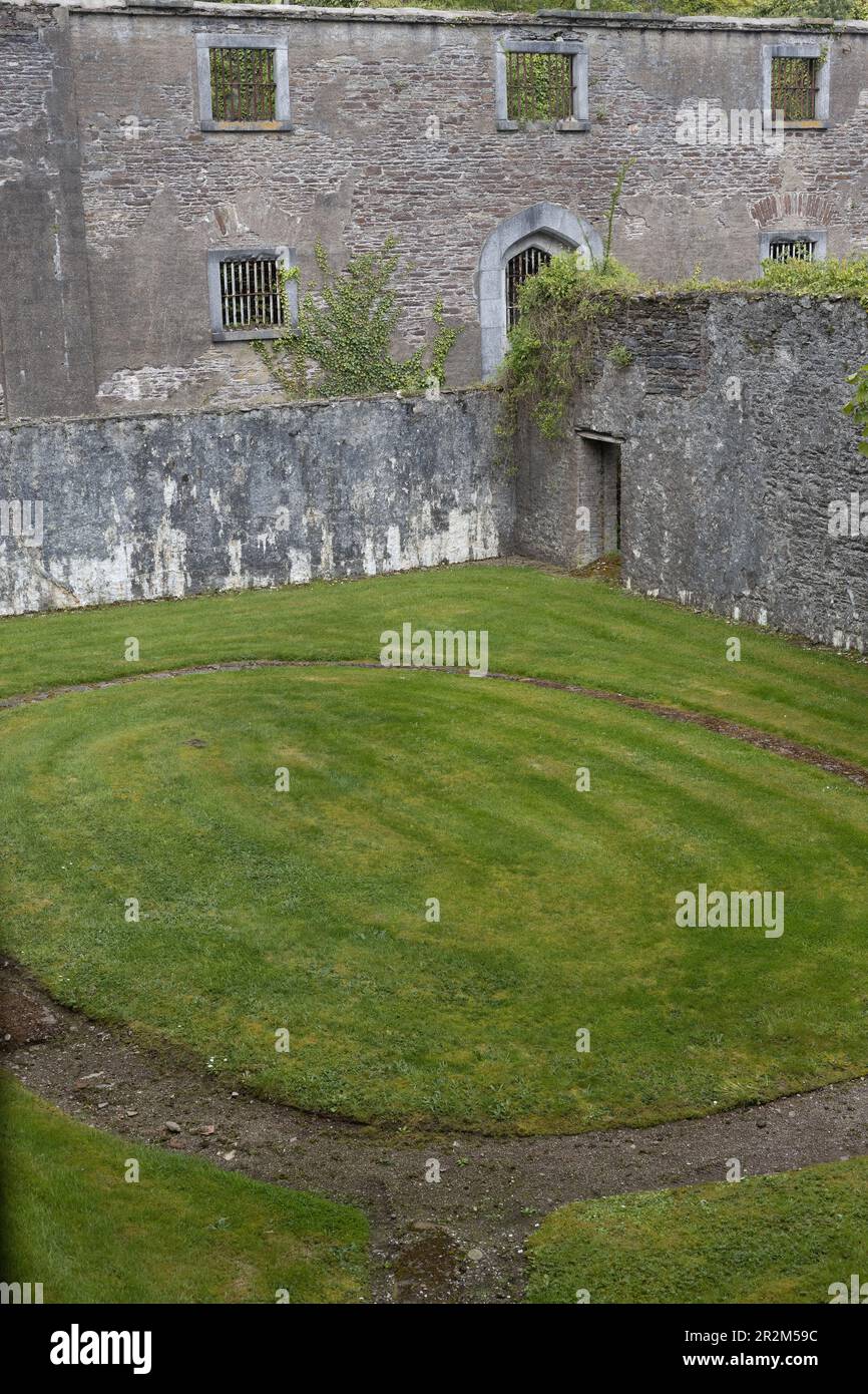 The exercise yard at the historic Cork City Jail in Cork, Ireland Stock