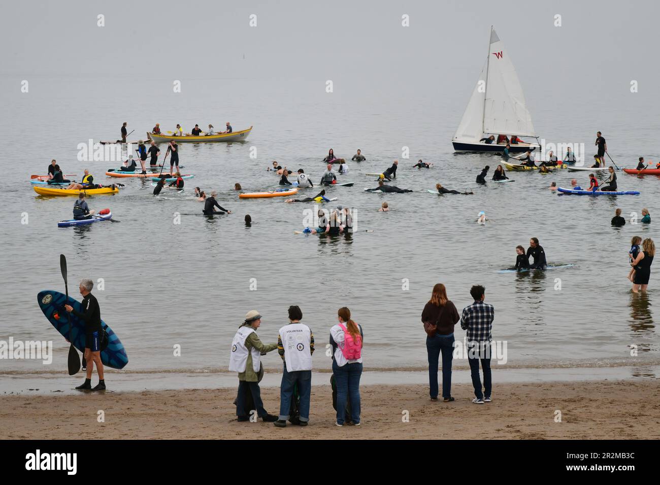 Edinburgh Scotland, UK 20 May 2023. Surfers Against Sewage National Day