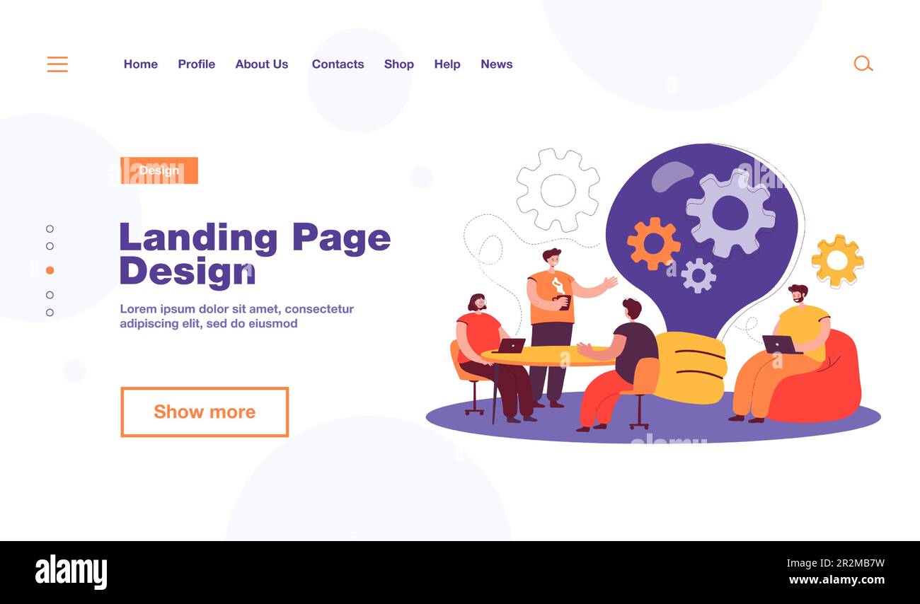 Creative office workers discussing ideas in team Stock Vector