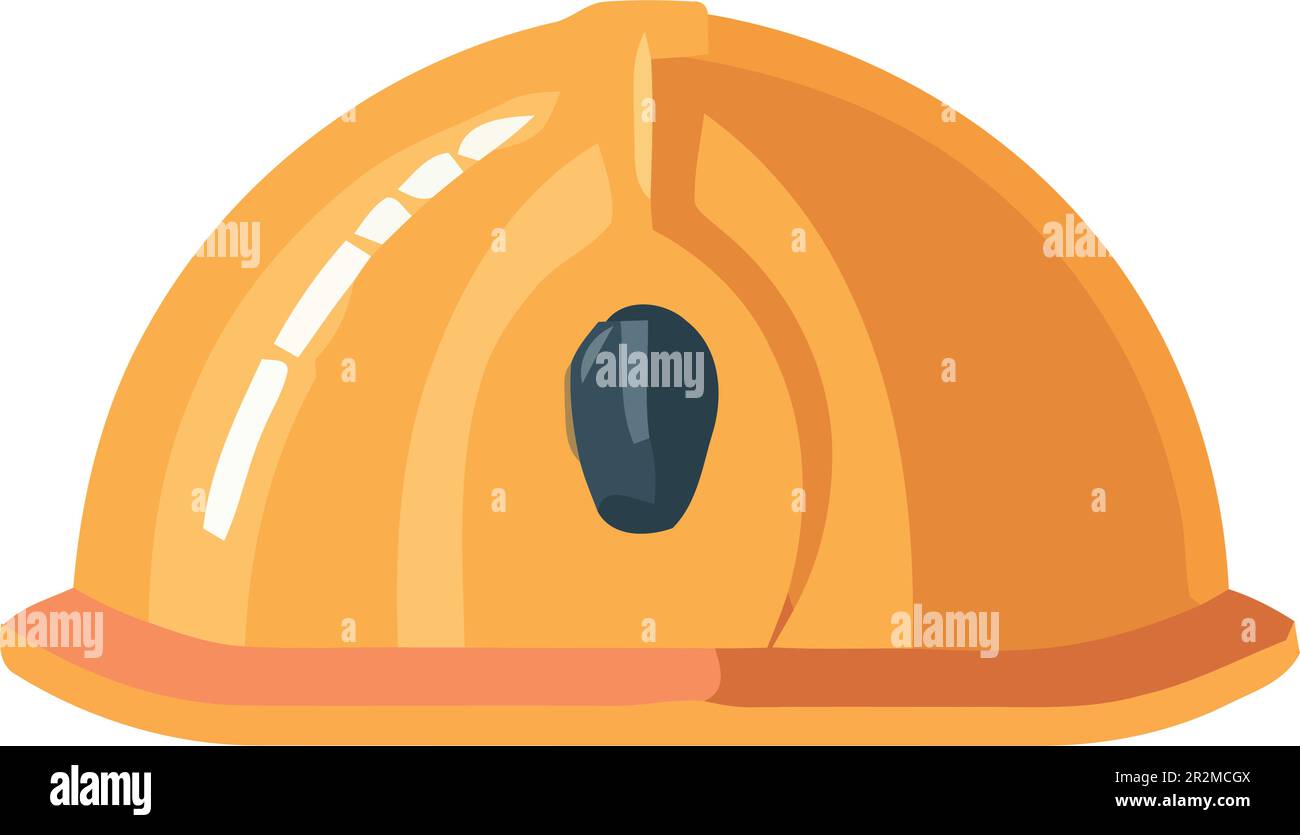 Construction worker helmet over white Stock Vector