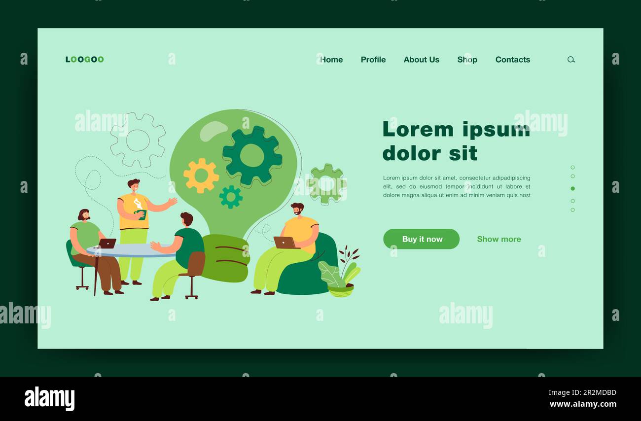 Creative office workers discussing ideas in team Stock Vector