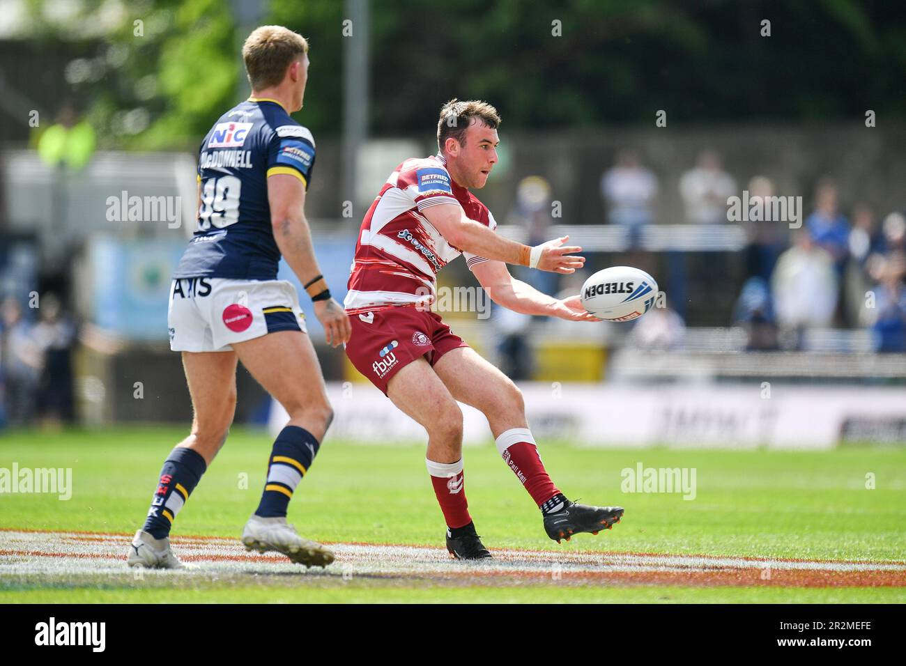 Leeds, England 20th May 2023 Harry Smith of Wigan Warriors in action. Rugby League Betfred