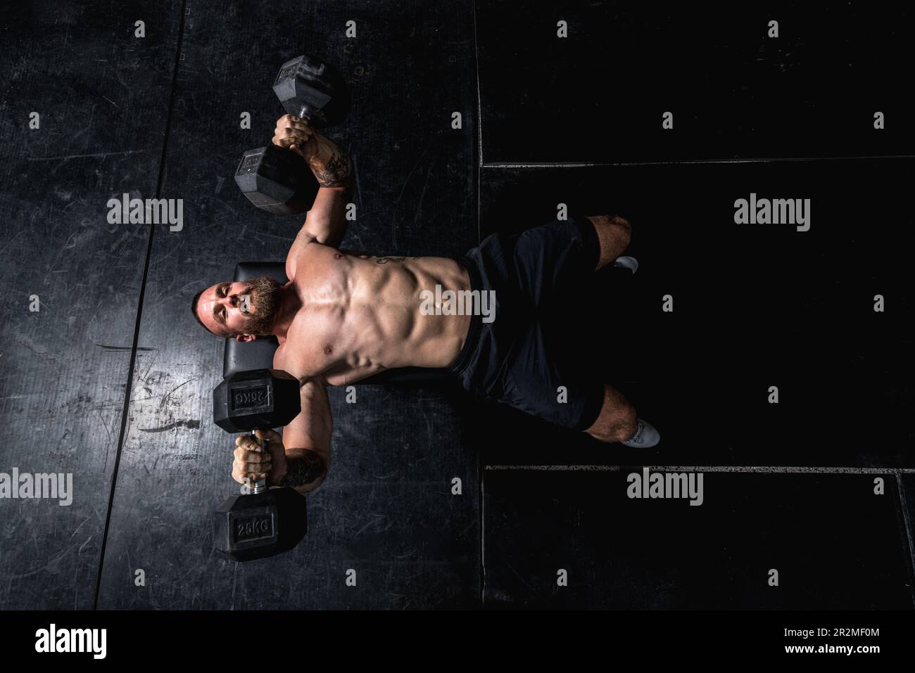 Handsome man big muscles posing hi-res stock photography and images - Alamy