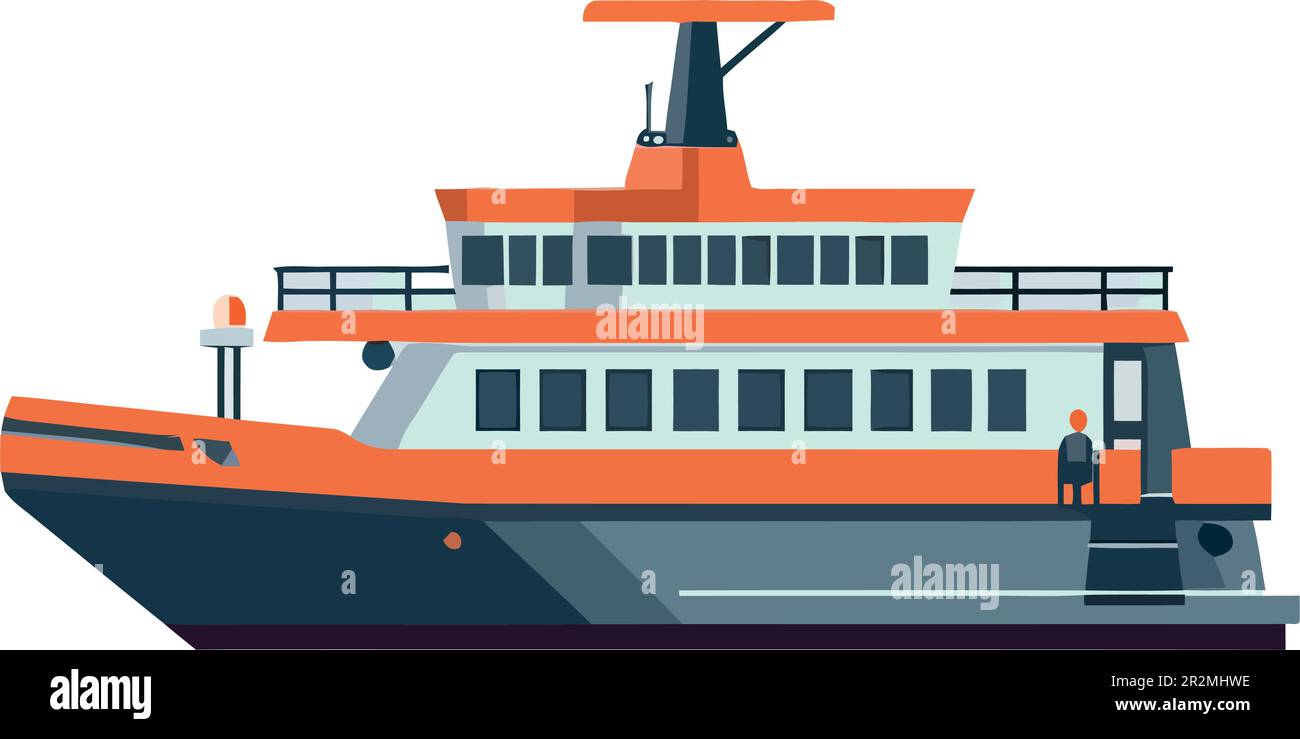 Cargo container ship sailing over white Stock Vector Image & Art - Alamy