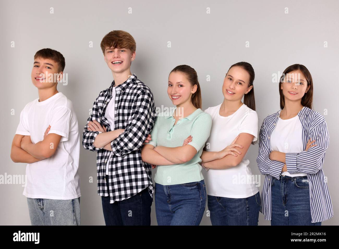 Diverse group happy boys on hi-res stock photography and images - Alamy