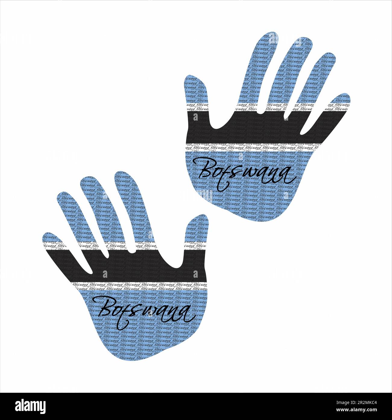 botswana flag hand vectors Stock Vector