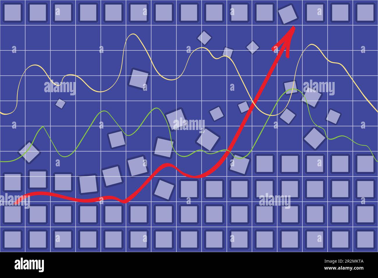 Line chart in blue Stock Vector Images - Alamy