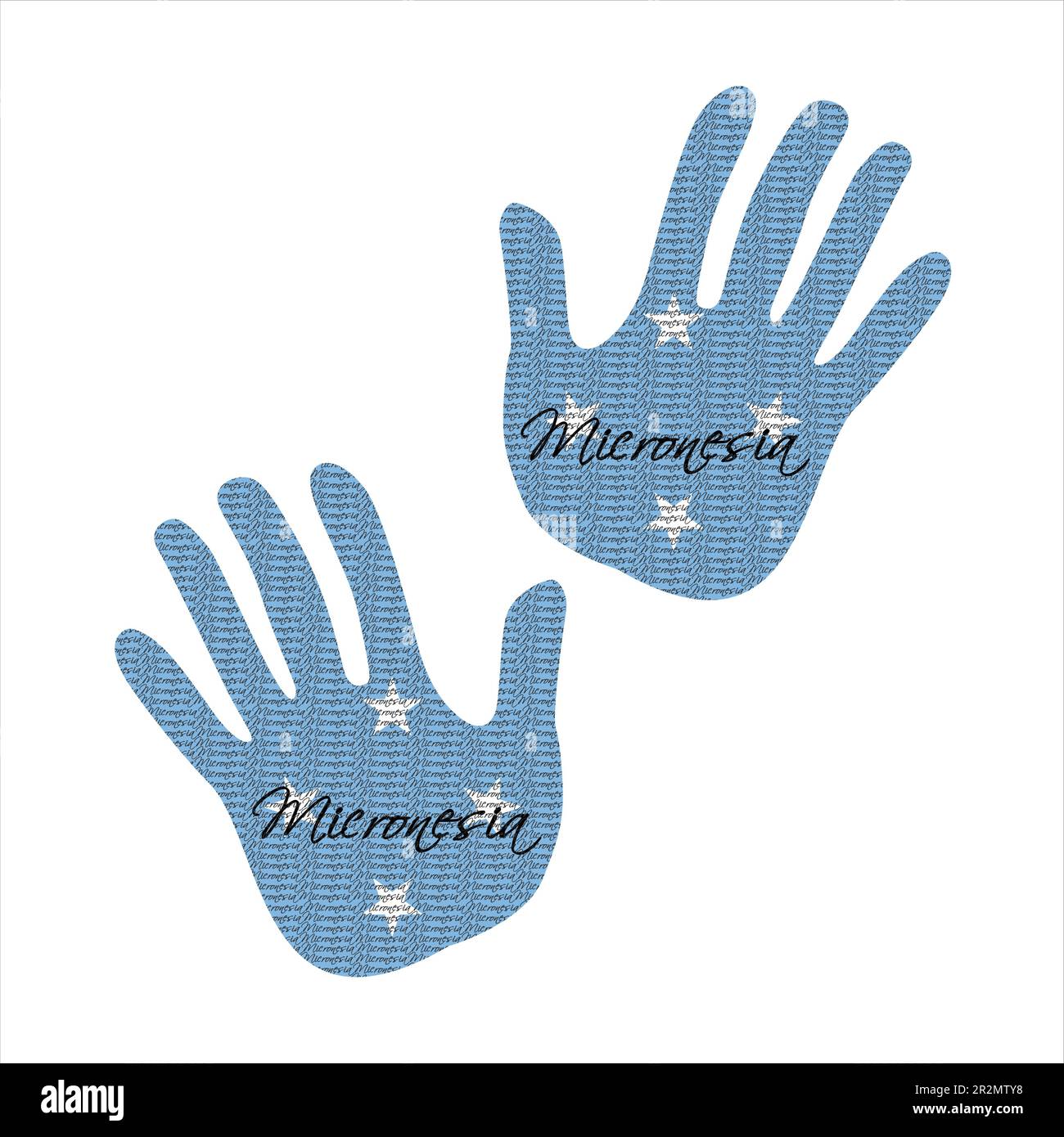 micronesia flag hand vector Stock Vector Image & Art - Alamy