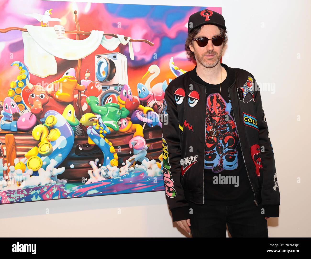 VENICE, ITALY - MAY 20: British artist Philip Colbert pose for a portrait alongside works on display at the 'Patricia Low Venice' Art Gallery during the 18th International Architecture Exhibition on May 20, 2023 in Venice, Italy. Credit: Matteo Chinellato/Alamy Live News Stock Photo