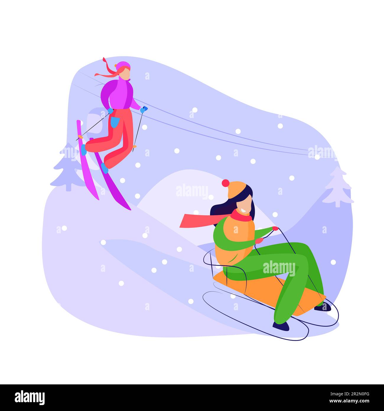 Downhill railway Stock Vector Images - Alamy