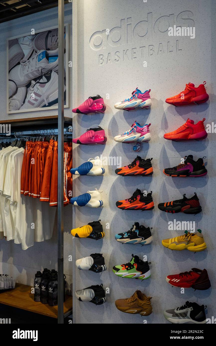 Adidas flagship storefront is located at 565 Fifth Avenue in New York City,  USA 2023 Stock Photo - Alamy