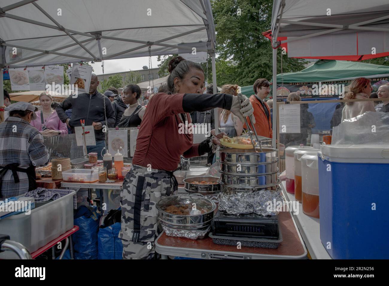 May 20, 2023, Berlin, Germany Food enthusiasts and lovers of Asian