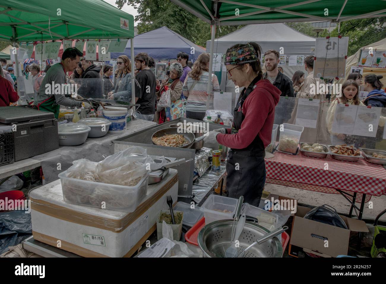 May 20, 2023, Berlin, Germany Food enthusiasts and lovers of Asian