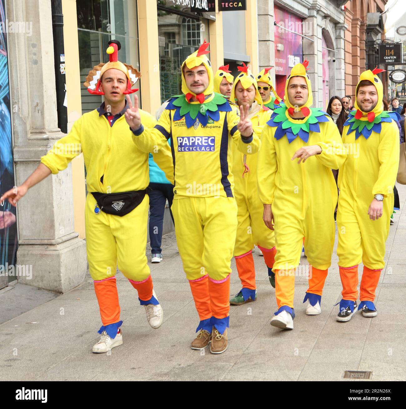 La Rochelle Rugby fans in Dublin May 20th 2023 for the championscup