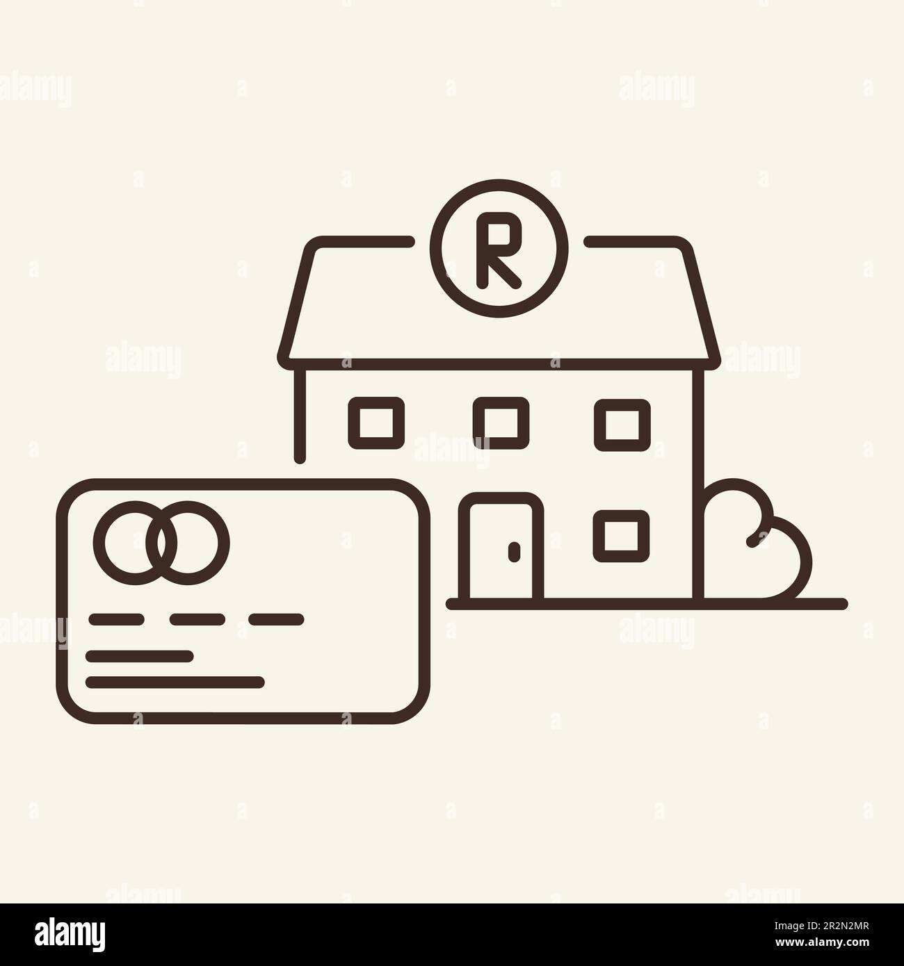 Restaurant and bank card line icon Stock Vector Image & Art - Alamy
