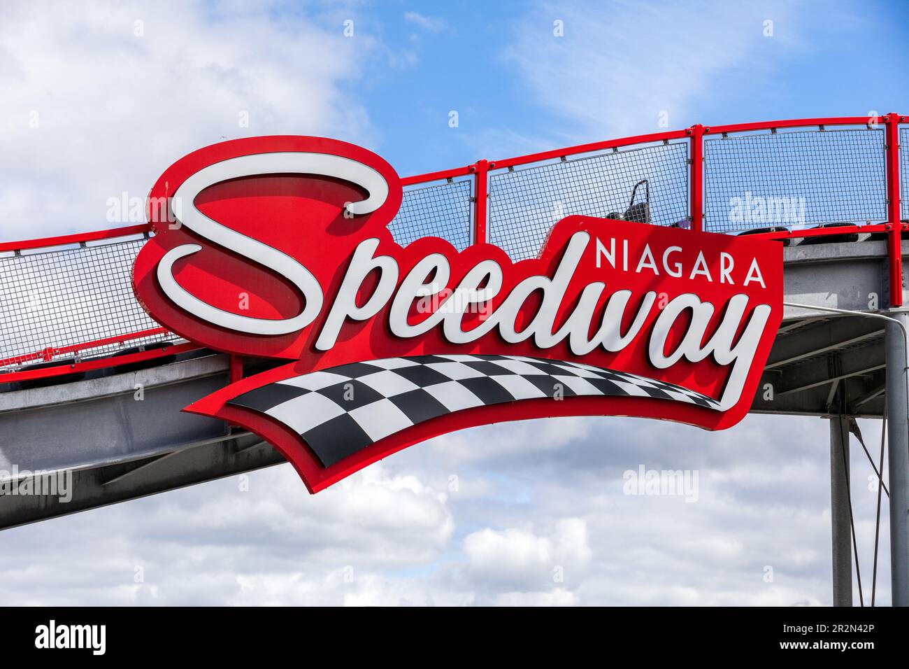 Niagara Speedway Go Kart Race Track Tourist Attraction Niagara Falls, Ontario Canada Stock Photo