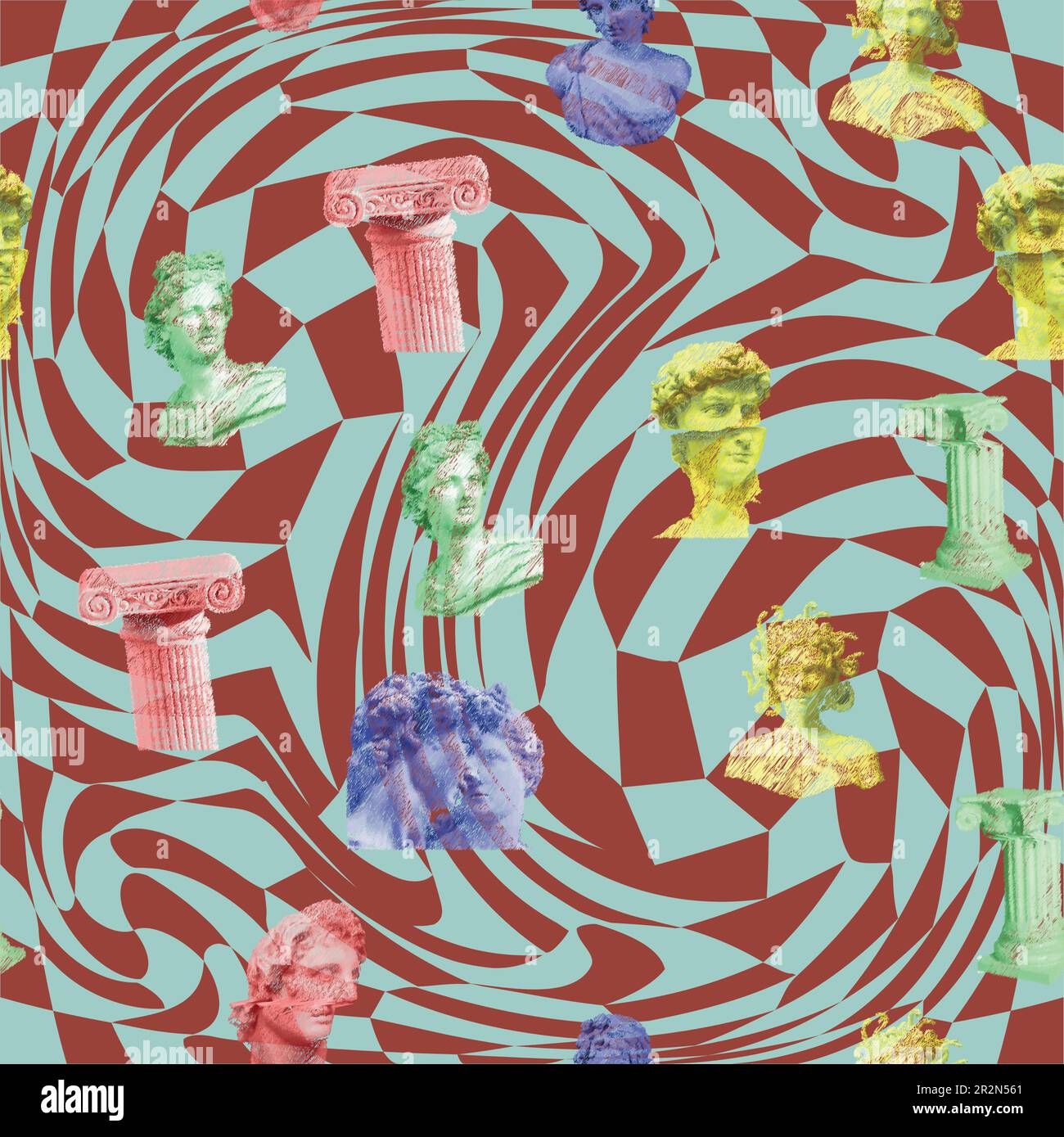 Antique ancient greek human statue, roman column, greek sculpture ...