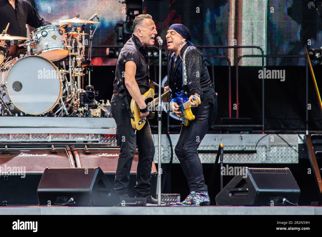Ferrara Italy. 18 May 2023. The American singer-songwriter BRUCE SPRINGSTEEN performs live on stage at Parco Urbano Bassani during the '2023 Tour'. Stock Photo