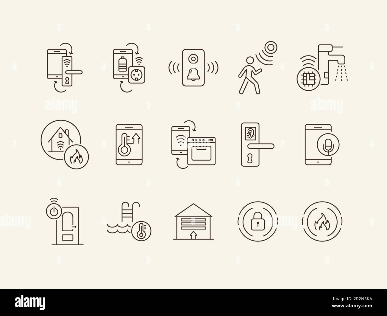 Collection of smart house icons Stock Vector Image & Art - Alamy