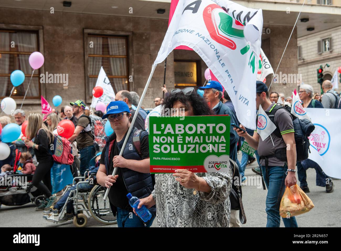 May 20, 2023 - Rome, Italy: Pro Life organizations gathered in the ...