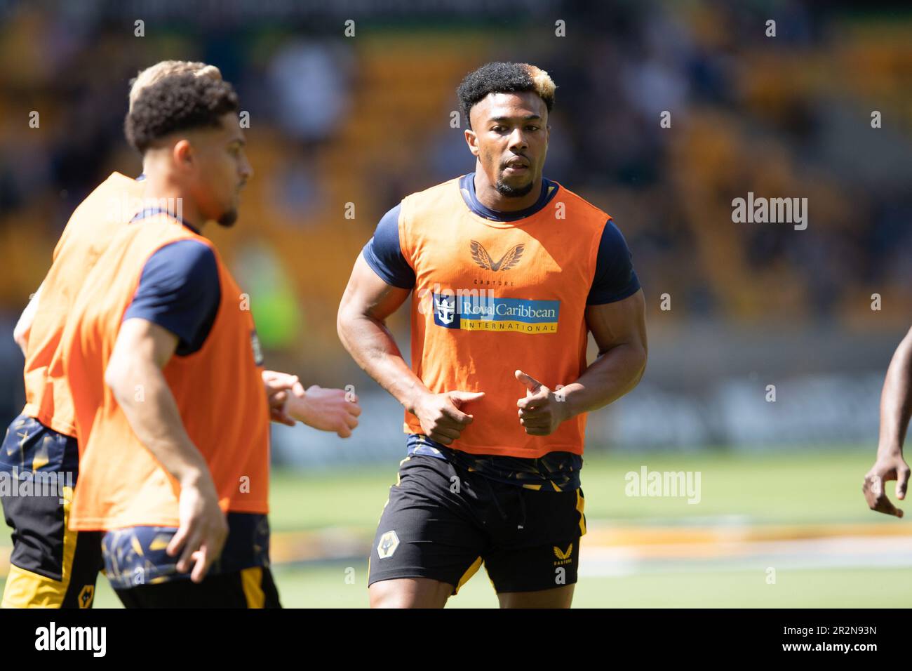 Adama Traore of Wolves warms up before the Premier League match between Wolverhampton Wanderers and Everton at Molineux, Wolverhampton on Saturday 20th May 2023. (Photo: Gustavo Pantano | MI News) Credit: MI News & Sport /Alamy Live News Stock Photo
