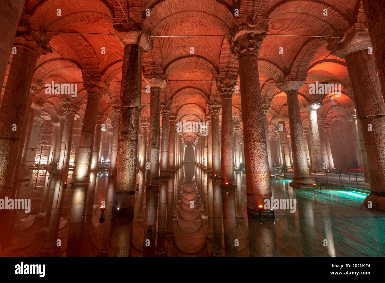 Famous Basilica Cistern Yerebatan Sarnici In Istanbul Turkey Stock Famous Basilica Cistern Yerebatan Sarnici In Istanbul Turkey Stock