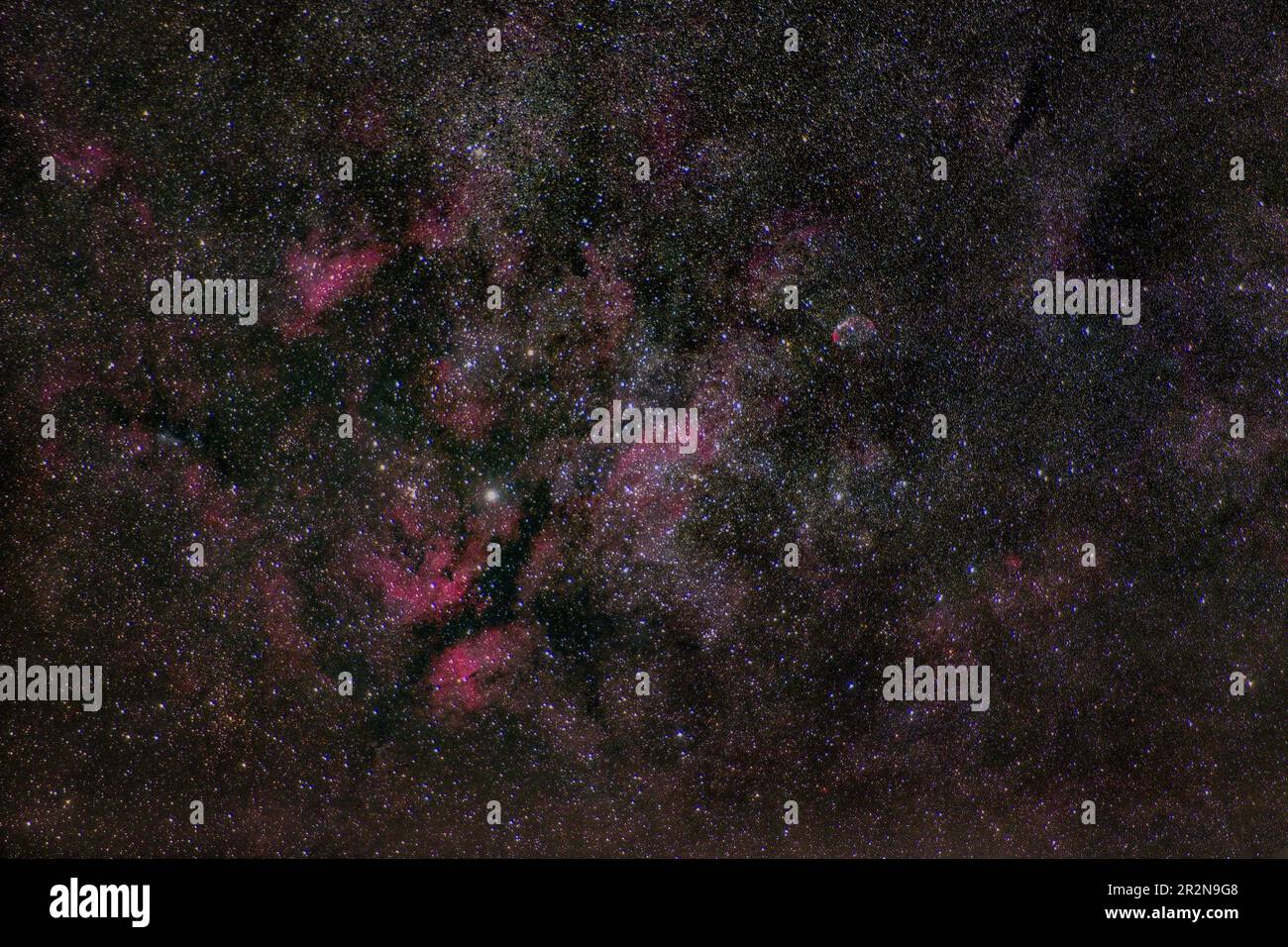 Nebulosas , galaxias, estrellas, etc. bajo el cielo de Estepona y el Torcal de Antequera Stock Photo