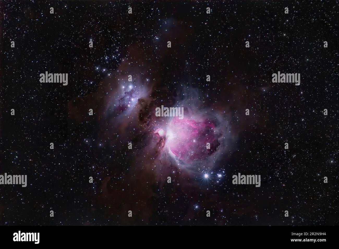 Nebulosas , galaxias, estrellas, etc. bajo el cielo de Estepona y el Torcal de Antequera Stock Photo