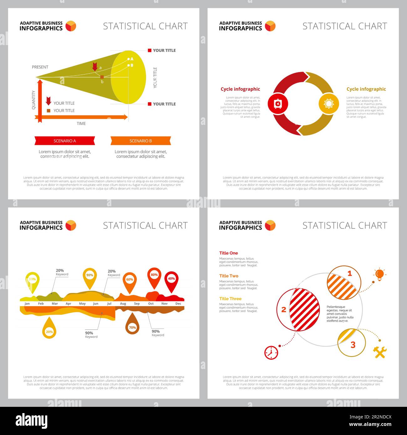 Creative diagram set for planning, startup, marketing Stock Vector ...