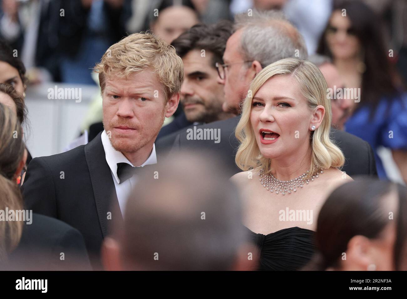 Cannes, France. 20th May, 2023. Kirsten Dunst, Jesse Plemons attend the