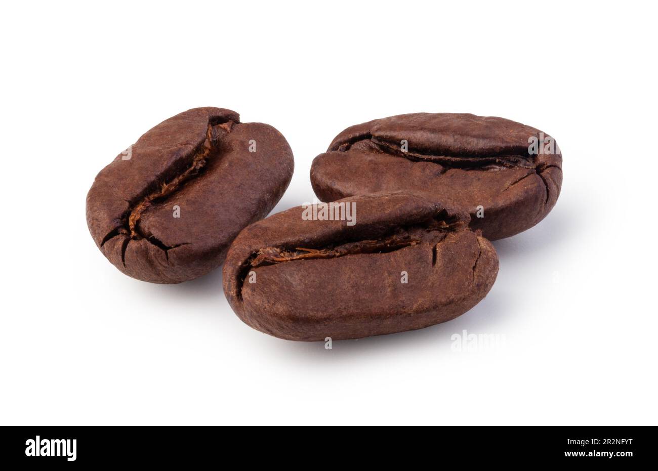 roasted coffee beans isolated on white background Stock Photo - Alamy
