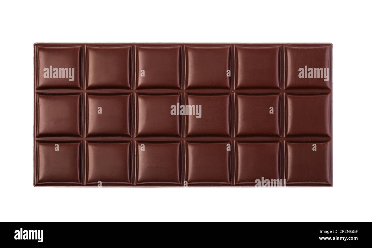 close up a chocolate bar isolated on white background Stock Photo - Alamy