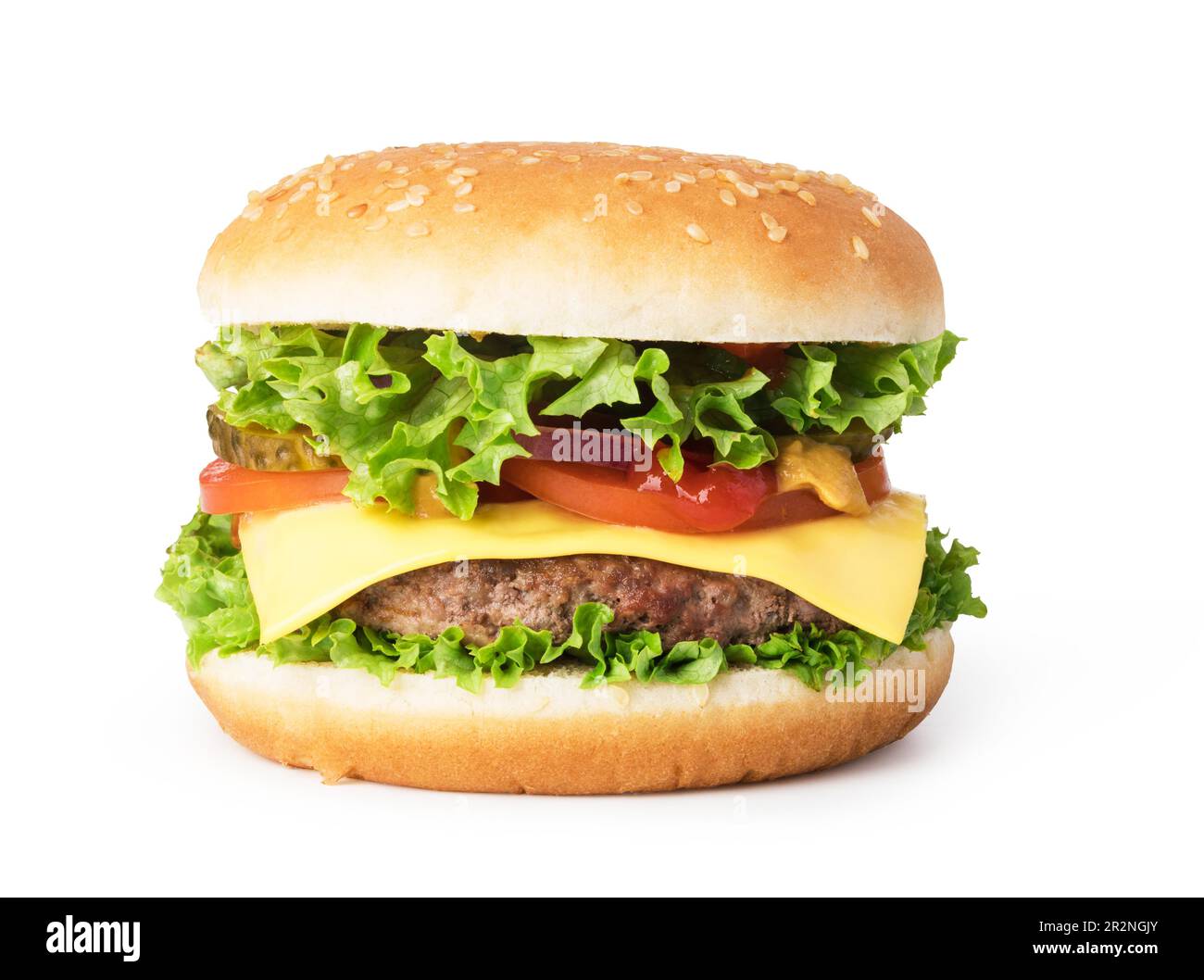 burger on white background Stock Photo - Alamy