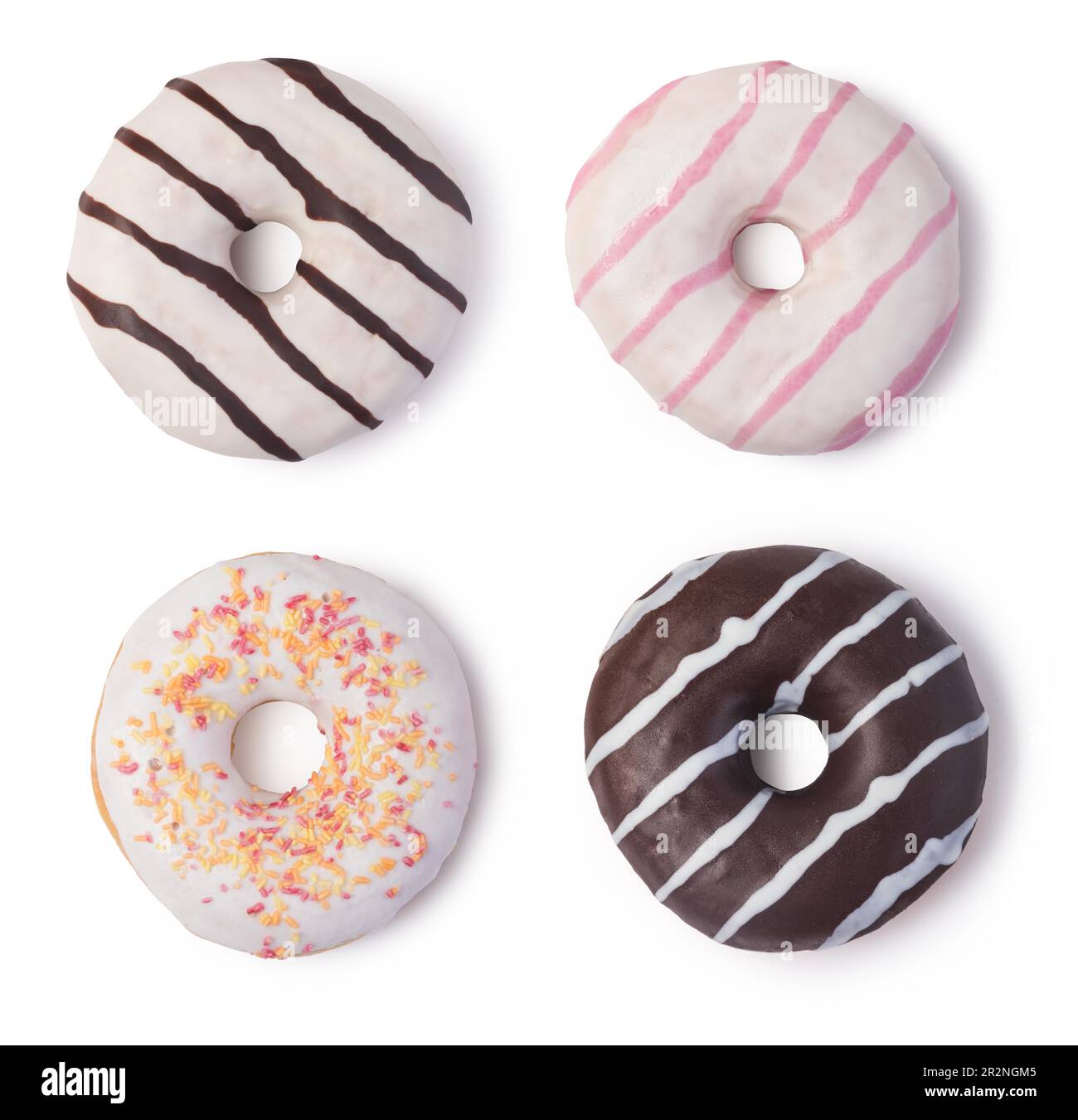 donuts isolated on white background Stock Photo - Alamy