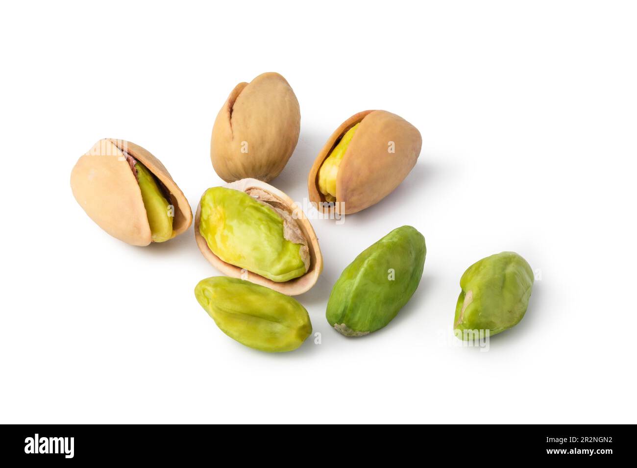 Pistachio nuts. Isolated on a white background Stock Photo - Alamy
