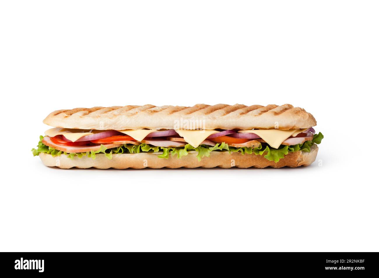 sandwich with ham isolated on white background Stock Photo