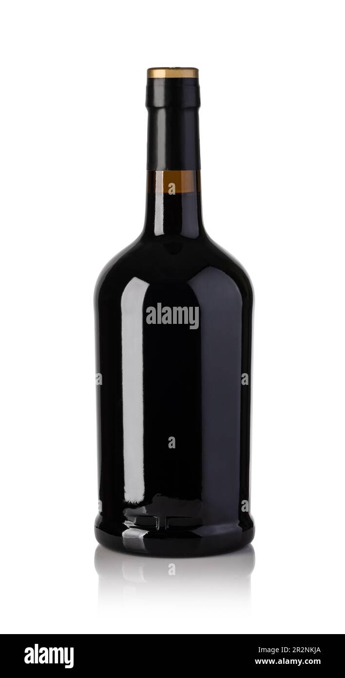 wine bottle isolated over white background Stock Photo - Alamy